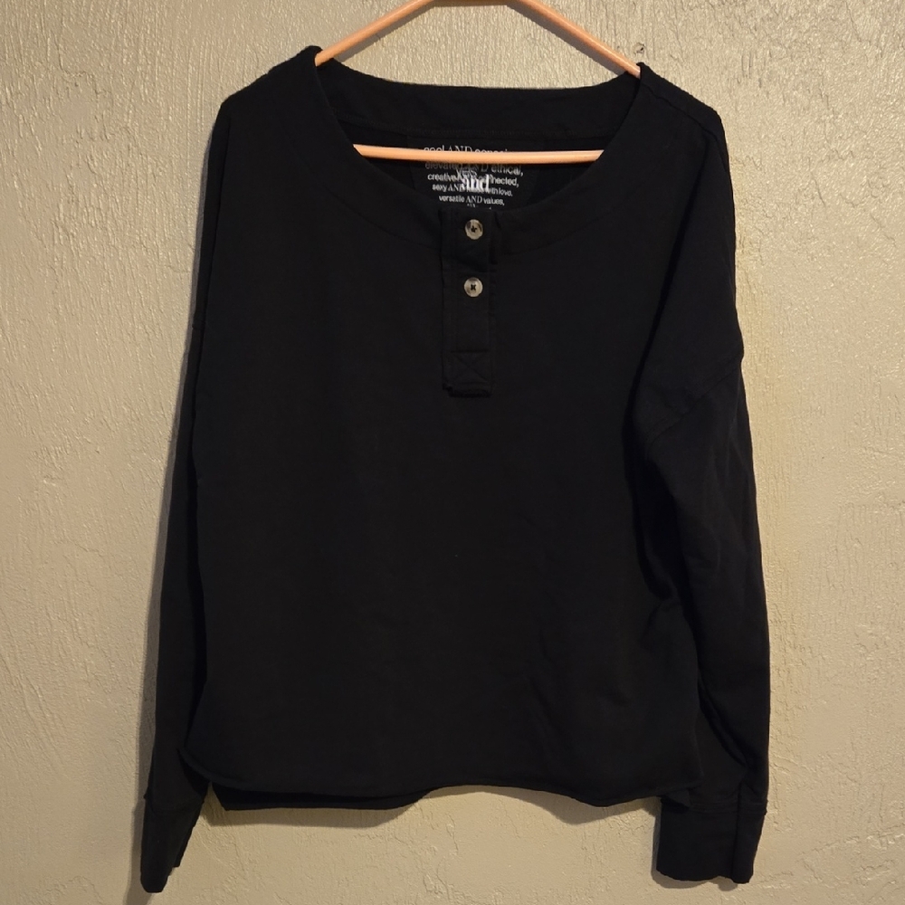 Organic Cotton Black Long Sleeve Tee